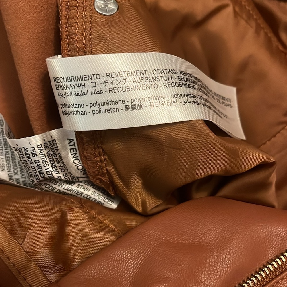 Zara vegan leather wide leg pants 4 - Picture 7 of 9